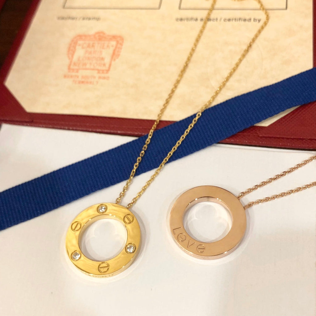 [Clover Jewelry]LIEBESKETTE 16MM 3 DIAMANTEN
