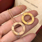 [Clover Jewelry]LIEBESKETTE 16MM 3 DIAMANTEN
