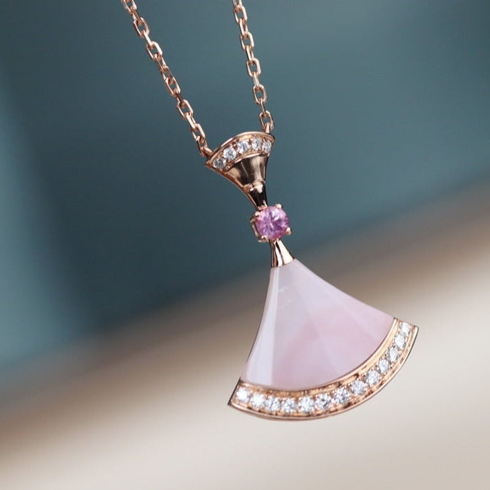 [Clover Jewelery]DREAM NECKLACE PINK MOP DIAMOND