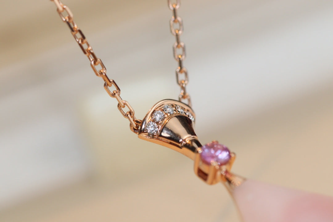 [Clover Jewelery]DREAM NECKLACE PINK MOP DIAMOND