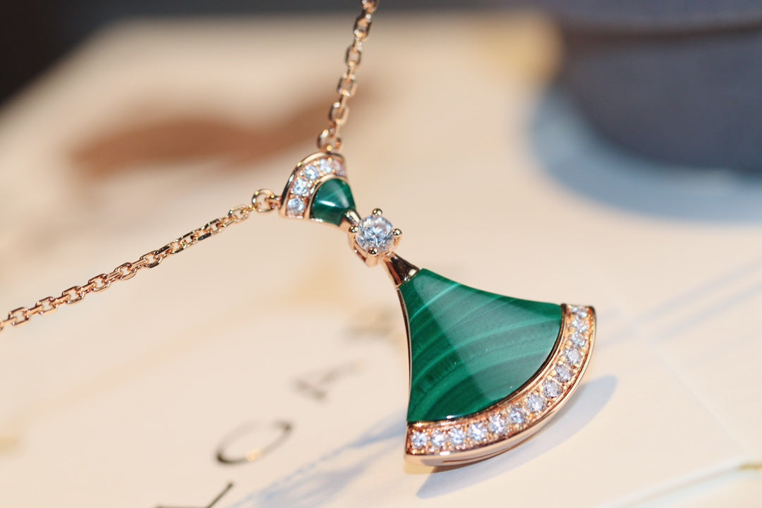 [Clover Jewelery]DREAM NECKLACE MALACHITE DIAMOND
