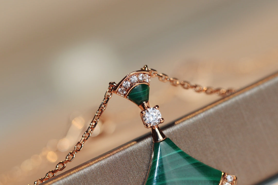 [Clover Jewelry]DREAM NECKLACE MALACHITE DIAMOND