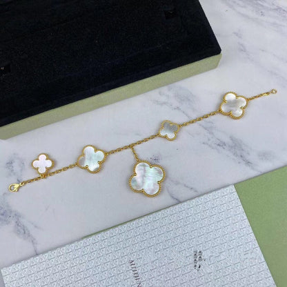 [Clover Jewelery]MAGIC CLOVER MOP GOLD BRACELET 5 MOTIFS