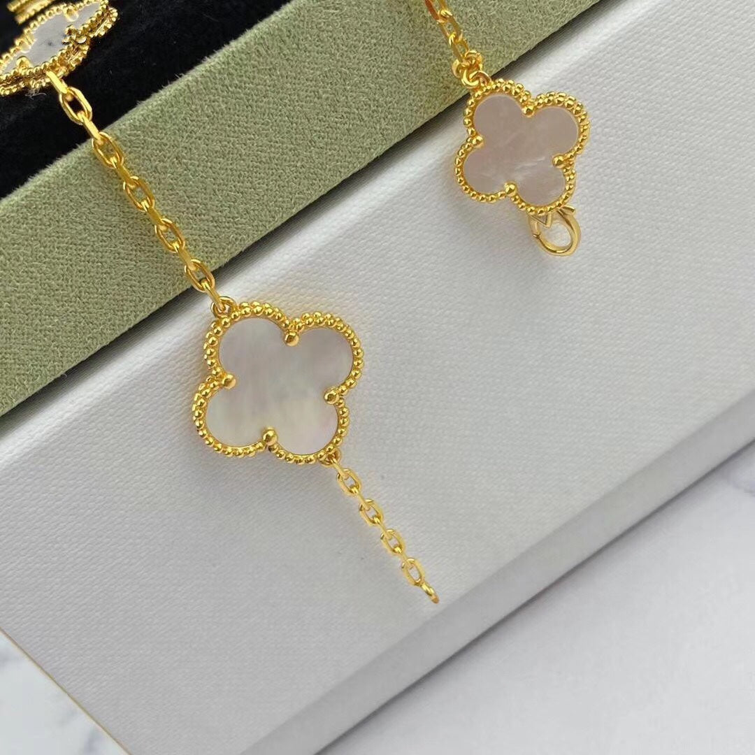 [Clover Jewelery]MAGIC CLOVER MOP GOLD BRACELET 5 MOTIFS