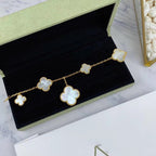 [Clover Jewelry]MAGIC CLOVER MOP GOLD BRACELET 5 MOTIFS