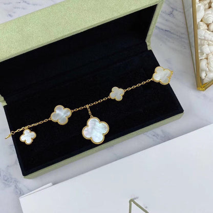 [Clover Jewelery]MAGIC CLOVER MOP GOLD BRACELET 5 MOTIFS