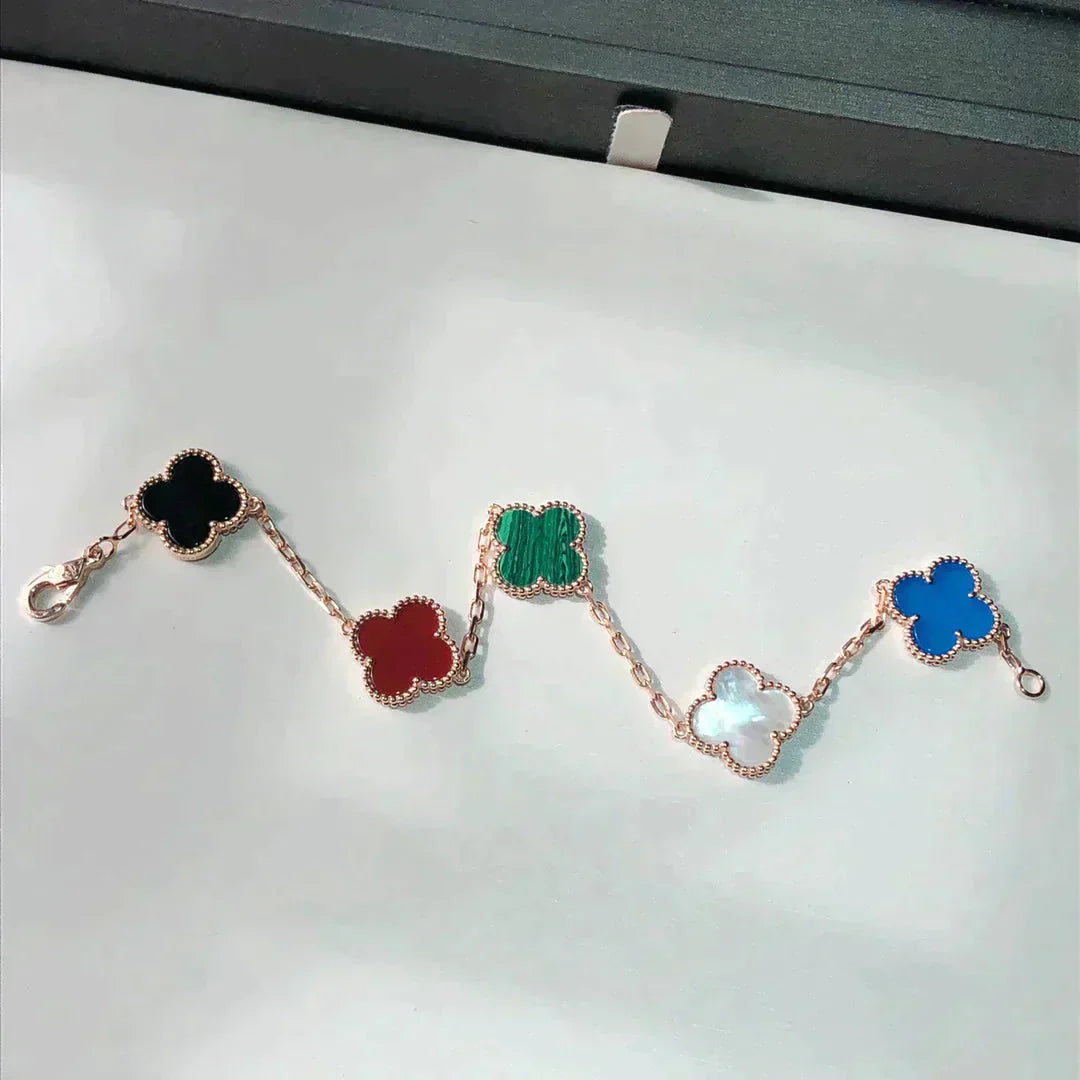 [Clover Jewelery]CLOVER 5 MOTIFS MULTICOLOR  BRACELET