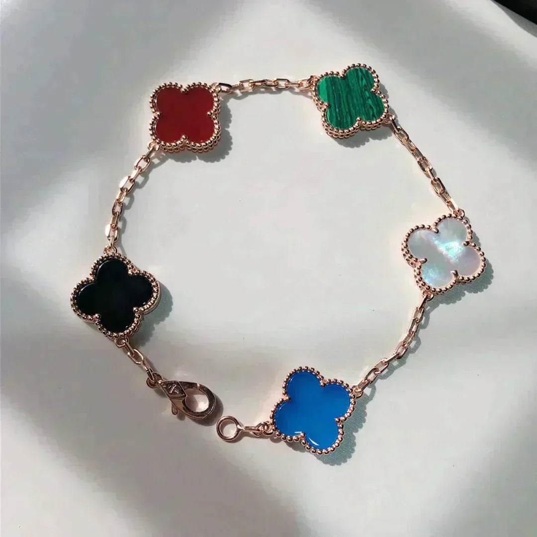 [Clover Jewelry]CLOVER 5 MOTIFS MULTICOLOR  BRACELET