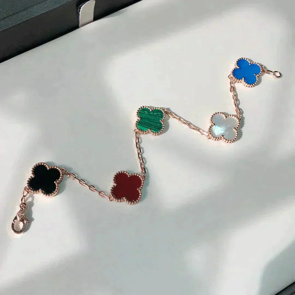 [Clover Jewelry]CLOVER 5 MOTIFS MULTICOLOR  BRACELET