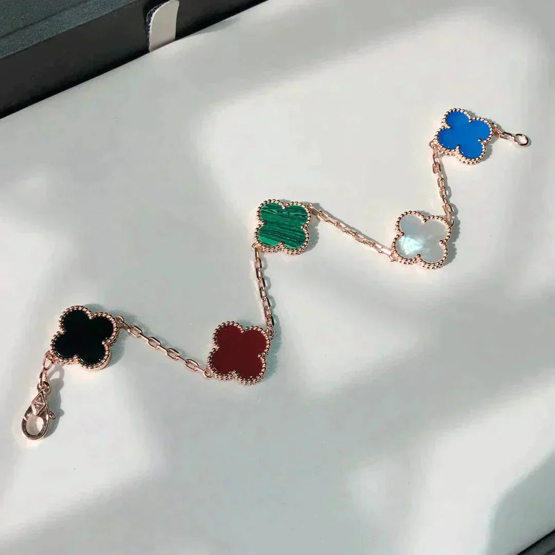 [Clover Jewelery]CLOVER 5 MOTIFS MULTICOLOR  BRACELET