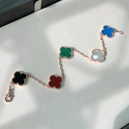 [Clover Jewelery]CLOVER 5 MOTIFS MULTICOLOR  BRACELET