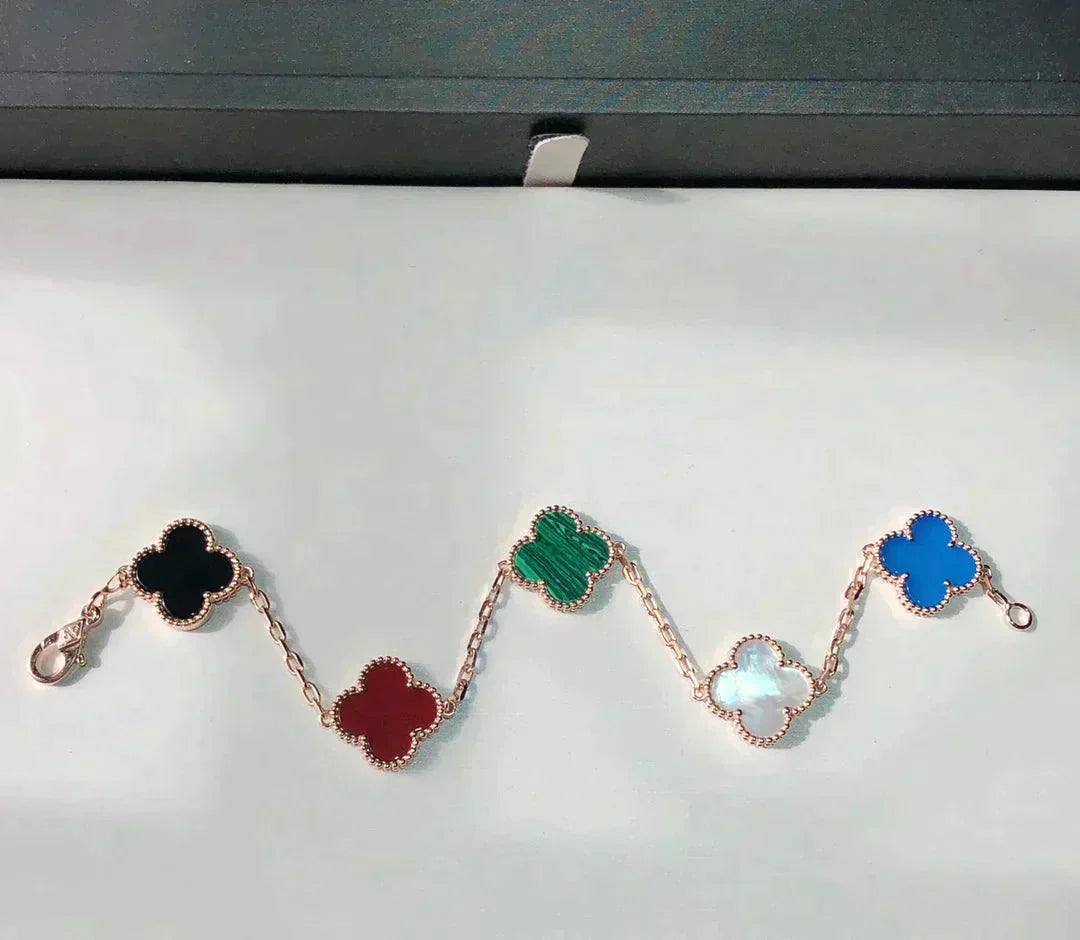 [Clover Jewelery]CLOVER 5 MOTIFS MULTICOLOR  BRACELET