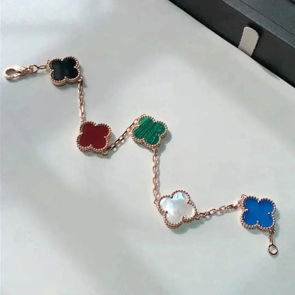[Clover Jewelery]CLOVER 5 MOTIFS MULTICOLOR  BRACELET