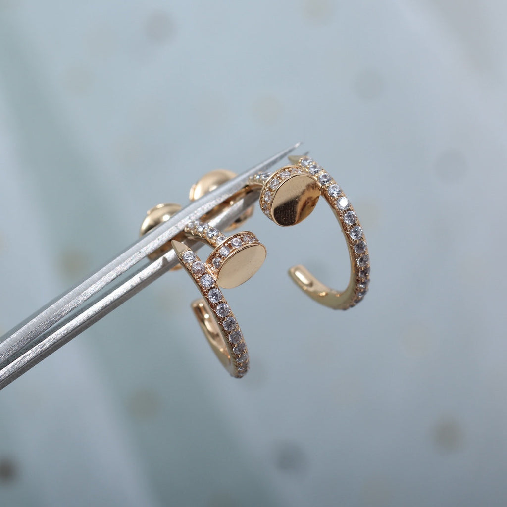 [クローバー・ジュエリー]ジュスト イヤリング 12.75MM ピンクゴールド ダイヤモンド