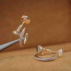 [クローバー・ジュエリー]ジュスト イヤリング 12.75MM ピンクゴールド ダイヤモンド