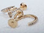 [クローバー・ジュエリー]ジュスト イヤリング 12.75MM ピンクゴールド ダイヤモンド