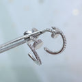 [Clover Jewelry]JUSTE EARRINGS 12.75MM SILVER DIAMOND