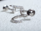 [Clover Jewelry]JUSTE EARRINGS 12.75MM SILVER DIAMOND