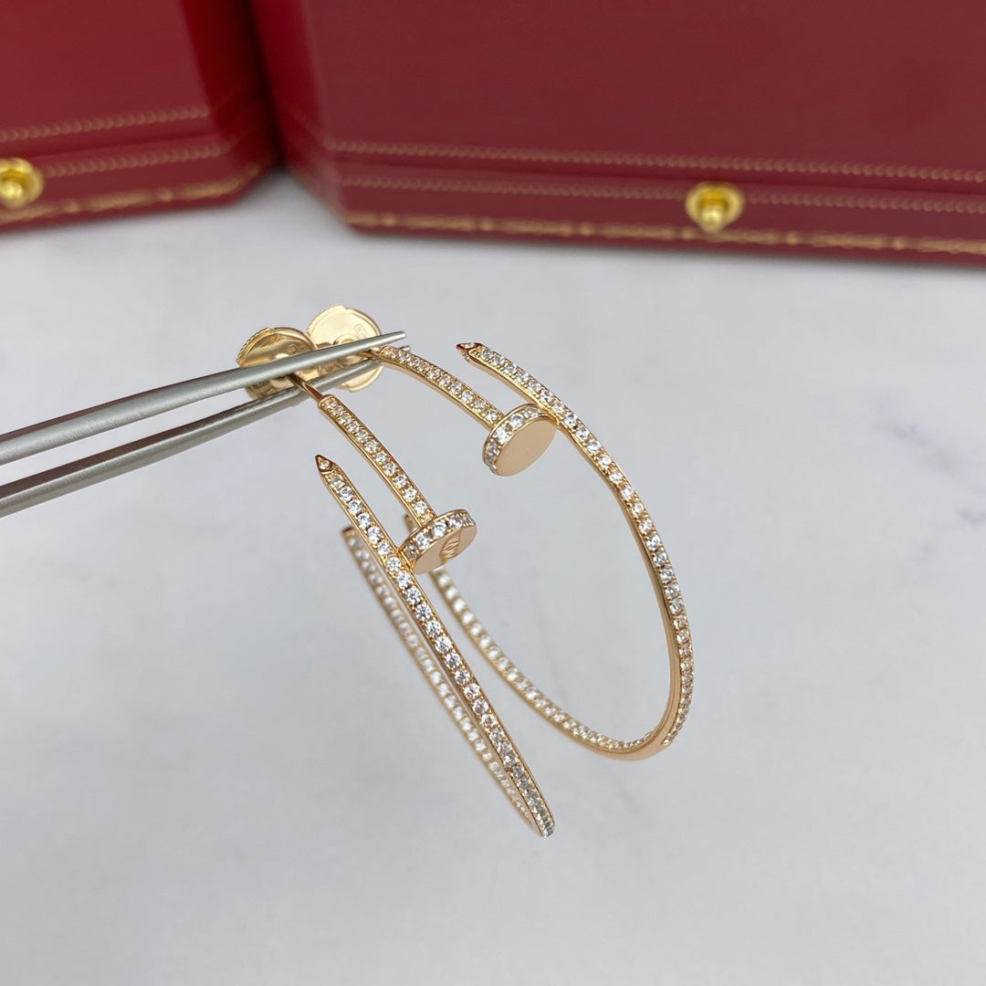 [Clover Jewelry]JUSTE EARRINGS FULL DIAMONDS 1.8MM