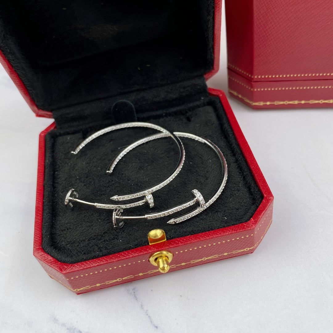 [Clover Jewellery]JUSTE OHRRINGE VOLLER DIAMANTEN 1,8 MM