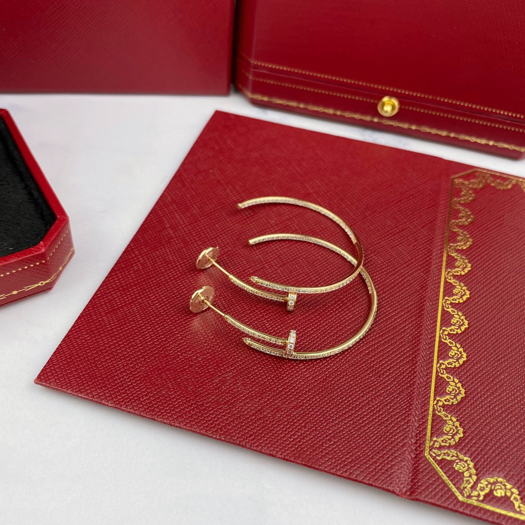 [Clover Jewellery]JUSTE OHRRINGE VOLLER DIAMANTEN 1,8 MM