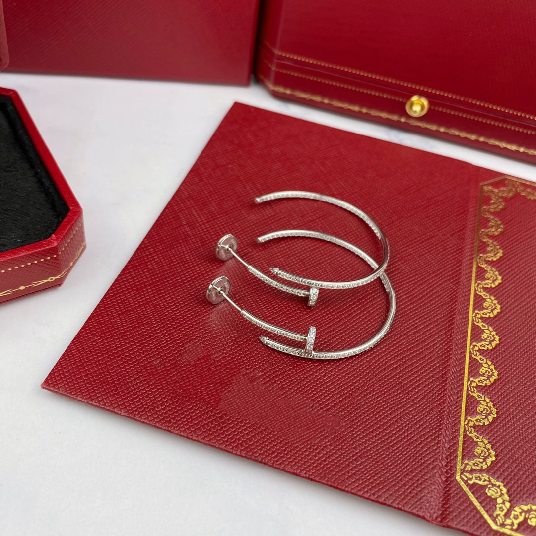 [Clover Jewellery]JUSTE OHRRINGE VOLLER DIAMANTEN 1,8 MM