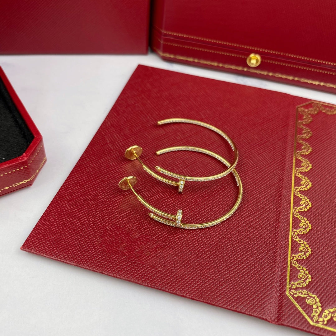 [Clover Jewellery]JUSTE OHRRINGE VOLLER DIAMANTEN 1,8 MM