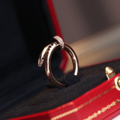 [Clover Jewelery]JUSTE RING 2.65MM PINK GOLD DIAMOND