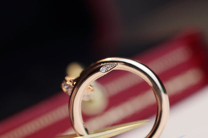 [Clover Jewelery]JUSTE RING 2.65MM PINK GOLD DIAMOND