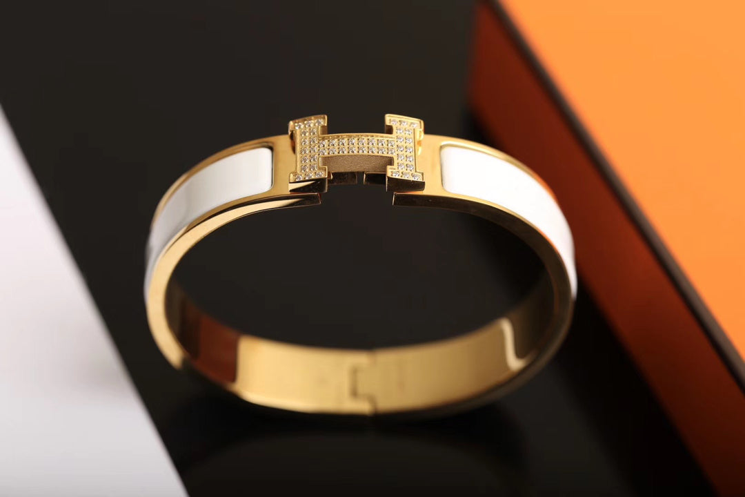 [Clover Jewelery]H BRACELET GOLD DIAMOND