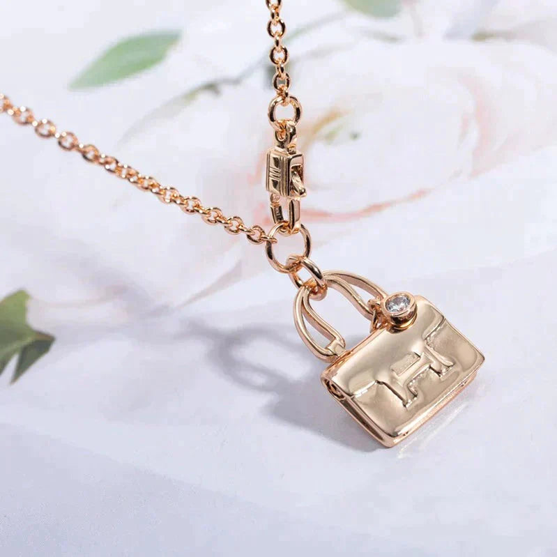 [Clover Jewelery]AMULETTE PEDANT ROSE GOLD NECKLACE