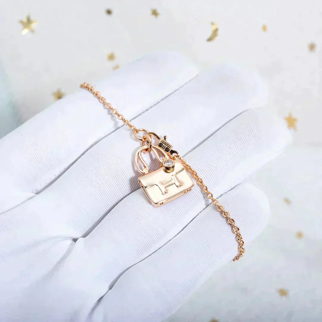 [Clover Jewelery]AMULETTE PEDANT ROSE GOLD NECKLACE