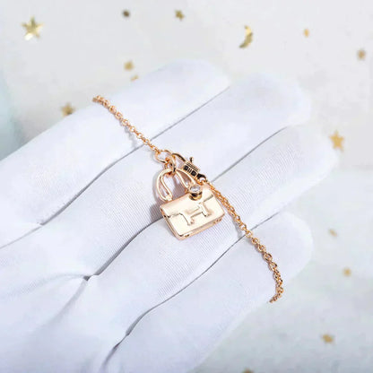 [Clover Jewelery]AMULETTE PEDANT ROSE GOLD NECKLACE