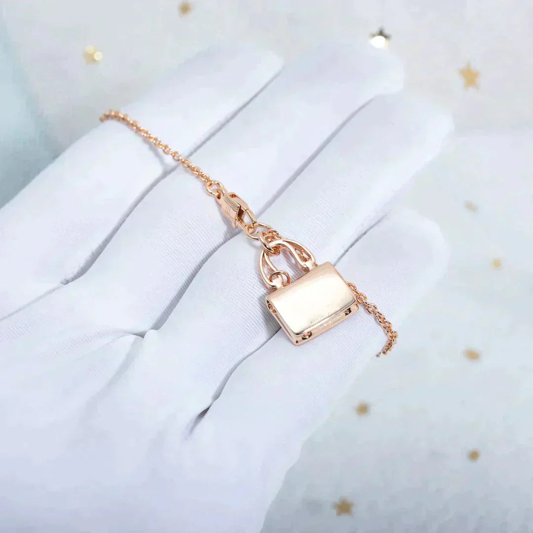 [Clover Jewelery]AMULETTE PEDANT ROSE GOLD NECKLACE