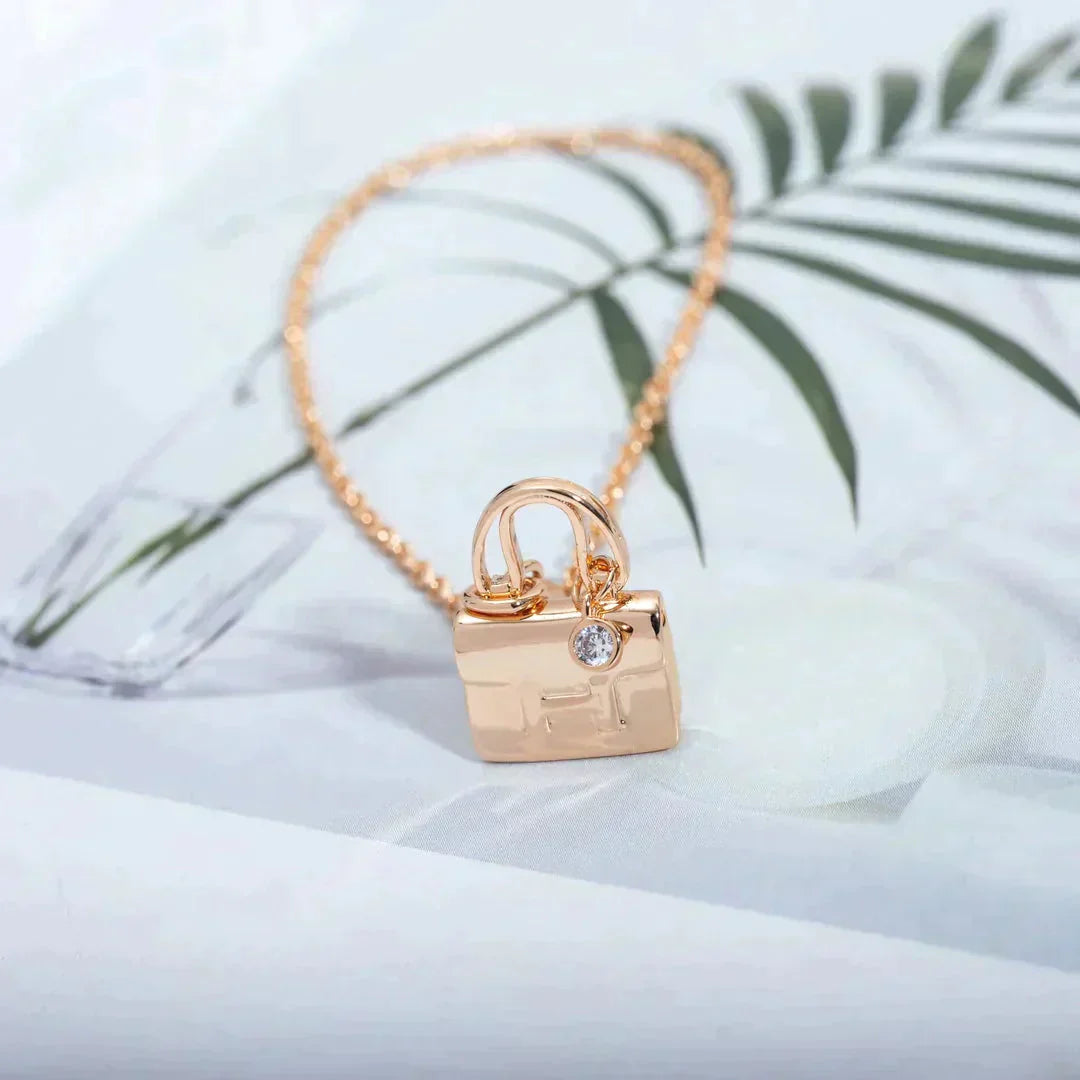 [Clover Jewelery]AMULETTE PEDANT ROSE GOLD NECKLACE