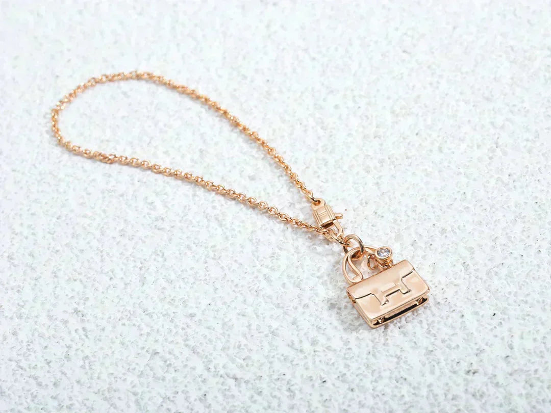 [Clover Jewelery]AMULETTE PEDANT ROSE GOLD NECKLACE