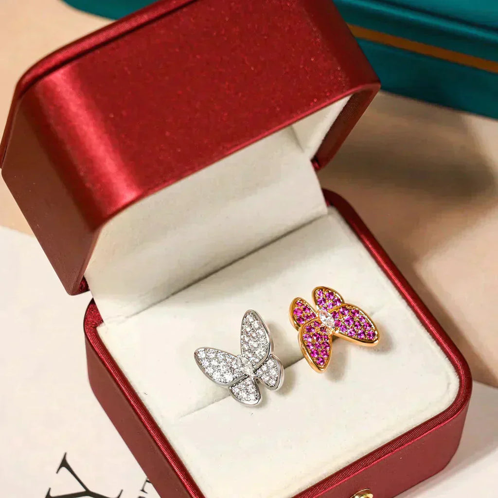 [クローバージュエリー]TWIN BUTTERFLY DIAMOND RING