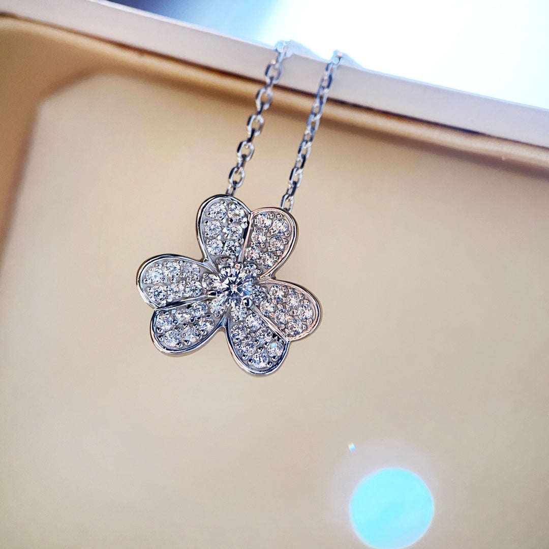 [Klee-Schmuck]KLEE-DIAMANTENHALSKETTE SILBER