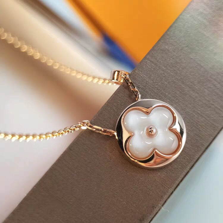 [Clover Jewelry]SONNENMOPP GOLD 1 DIAMANT HALSKETTE