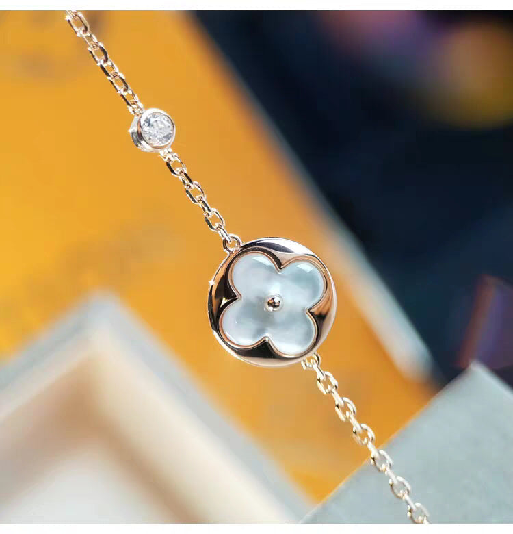 [Clover Jewelery]SUN MOP GOLD 1 DIAMOND NECKLACE