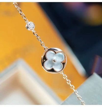 [Clover Jewelery]SUN MOP GOLD 1 DIAMOND NECKLACE