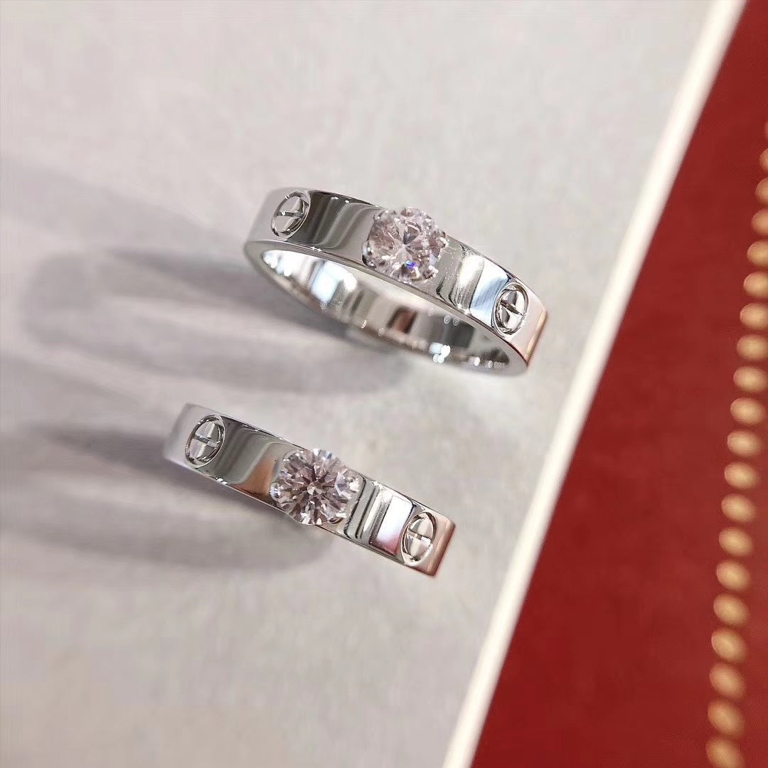 [Clover Jewelry]LOVE RING 3.6MM 1 BIG DIAMOND