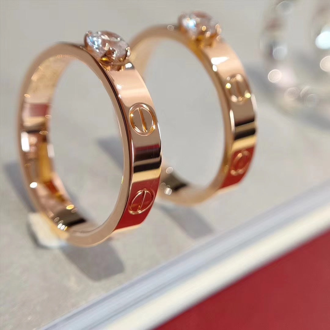 [Clover Jewelry]LOVE RING 3.6MM 1 BIG DIAMOND