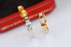 [Clover Jewelry]ラブ リング 3.6MM ダイヤモンド パヴェ