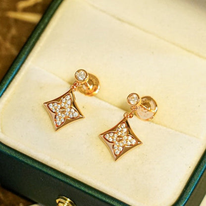 [Clover Jewelery]STAR DIAMONDS EARRINGS GOLD