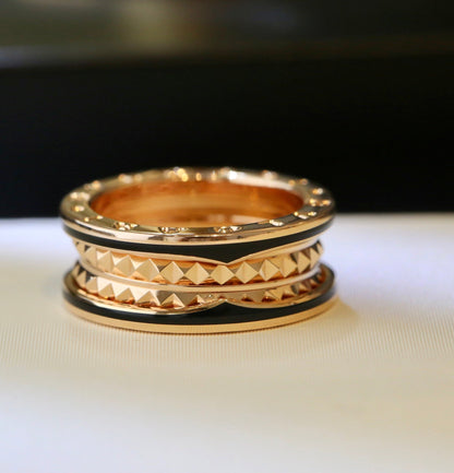 [Clover Jewellery] ZERO 1 ROSA GOLD SCHWARZER KERAMIKRING