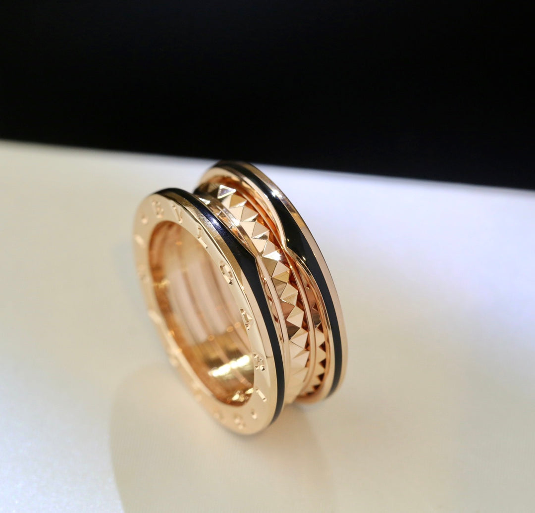 [Clover Jewellery] ZERO 1 ROSA GOLD SCHWARZER KERAMIKRING