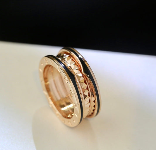 [Clover Jewellery] ZERO 1 ROSA GOLD SCHWARZER KERAMIKRING