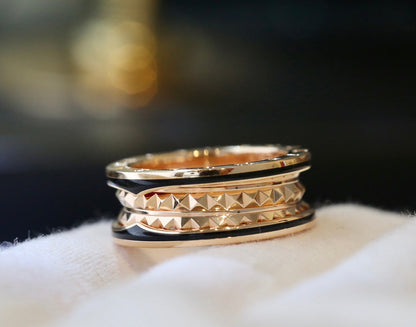 [Clover Jewellery] ZERO 1 ROSA GOLD SCHWARZER KERAMIKRING