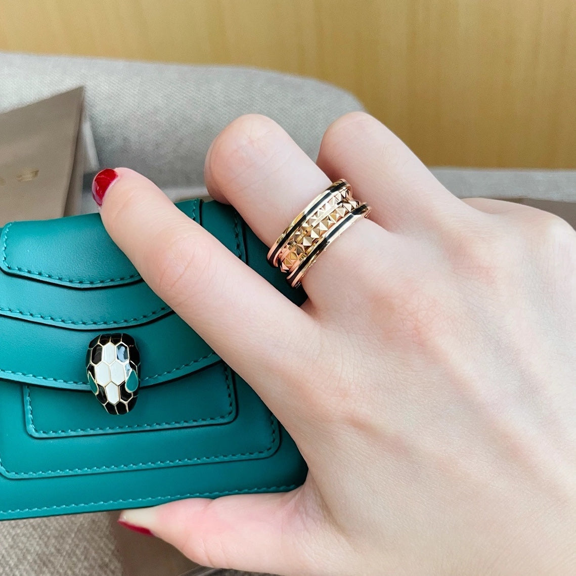 [Clover Jewellery] ZERO 1 ROSA GOLD SCHWARZER KERAMIKRING